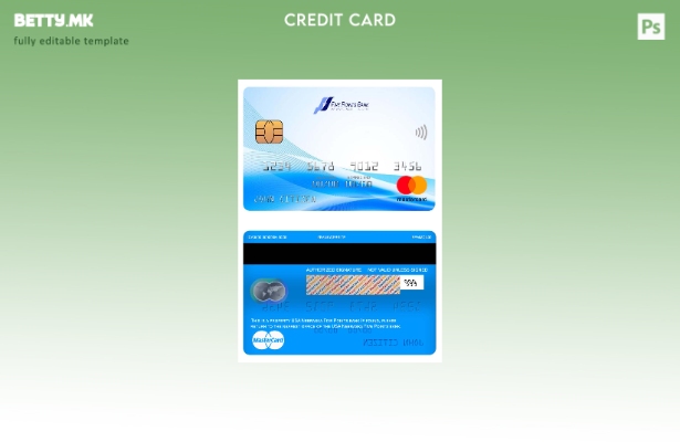 Модерен стил на шаблон за мастер картичка банка во САД Небраска Five Points